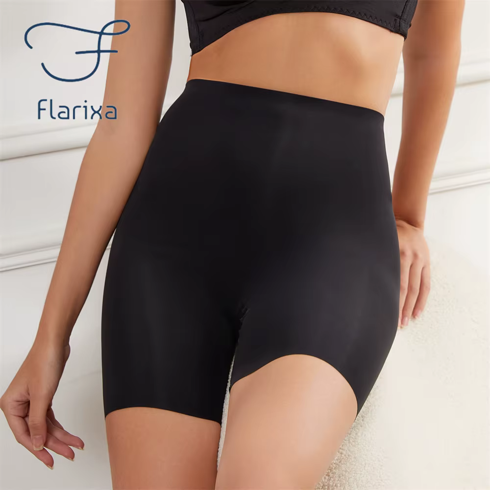 Flarixa-Culotte short taille haute sans couture pour femme
