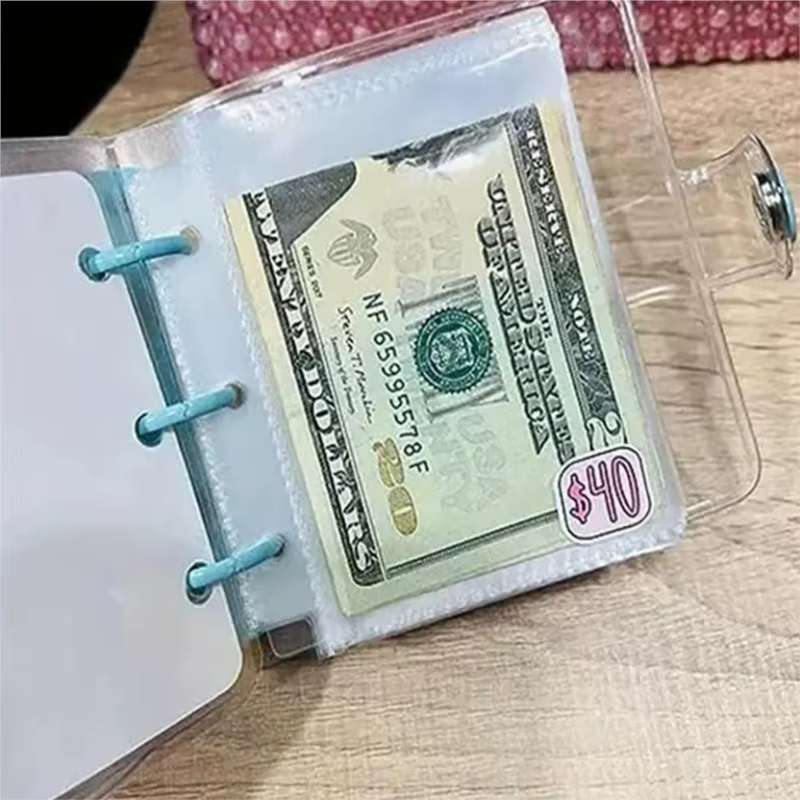 Classeur de défi d'épargne, classeur d'économie d'argent, livre de Budget avec enveloppes en PVC, classeur Portable d'économie d'argent, 1000