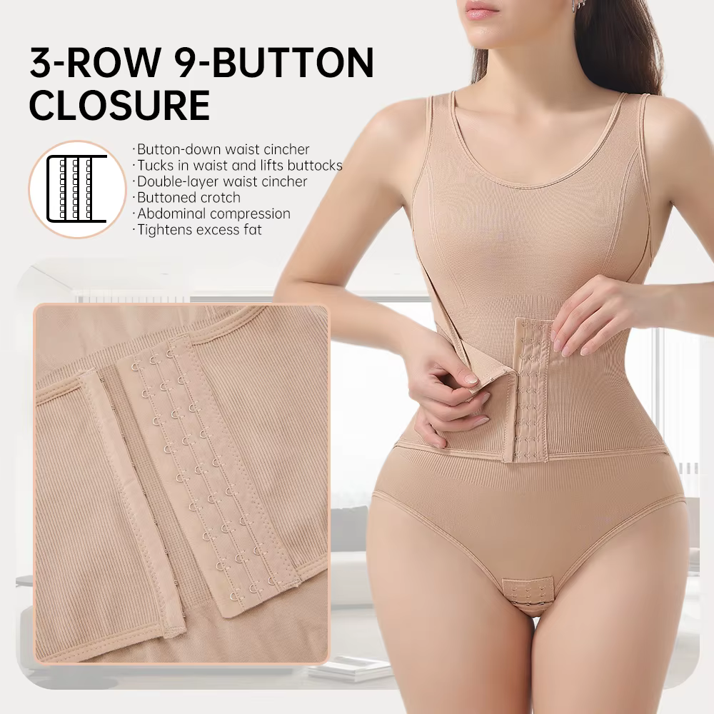 Body sculptant amincissant pour femme avec fermeture éclair