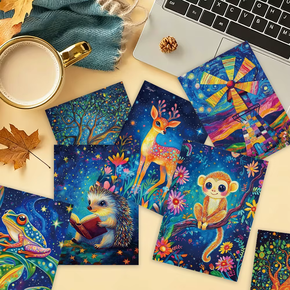 32 cartes postales style Van Gogh, cartes décoratives/de vœux/postales, impression haute précision, objets de collection et postables