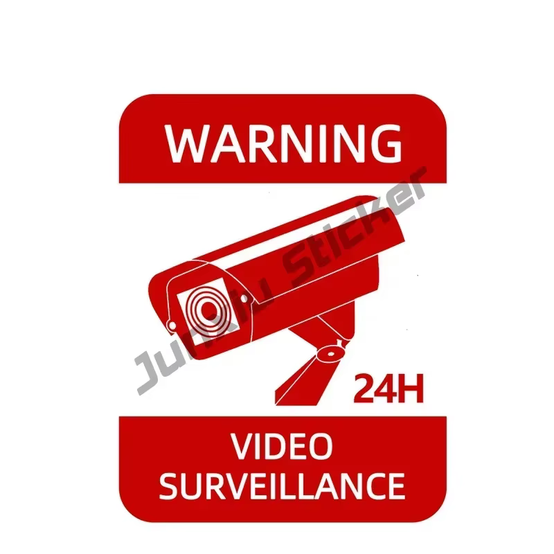 Autocollant de vidéosurveillance en vinyle, étiquette de sécurité en iode PVC, caméra, alarme, crème solaire, maison, CCTV