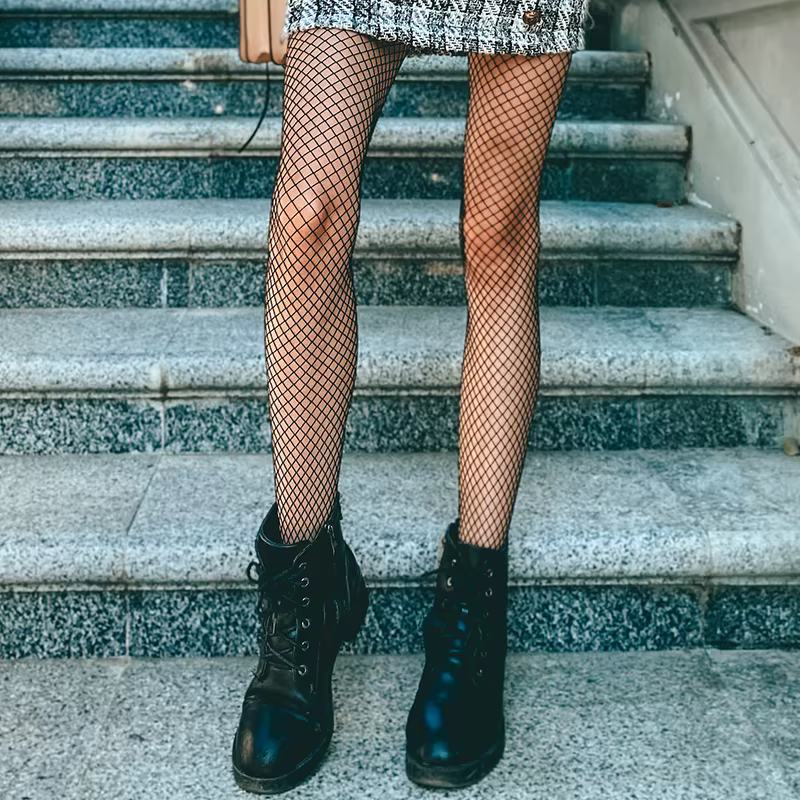 Collants en nylon résille en maille pour femmes