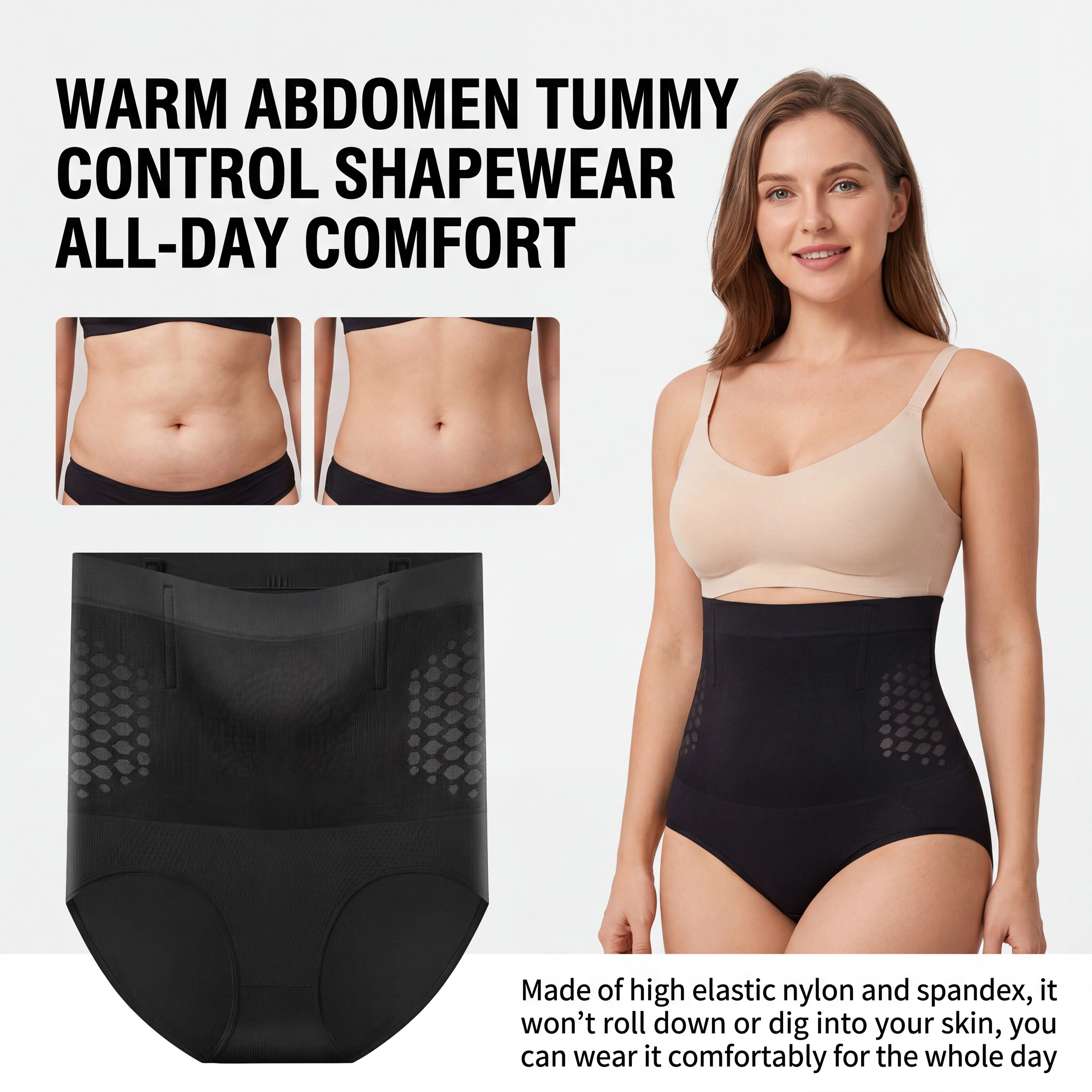 Culotte gainante taille haute sans couture pour femme