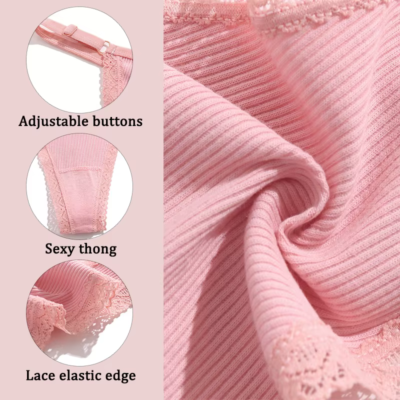 5 pièces/ensemble culottes en coton Sexy string sous-vêtements pour femmes t-back Lingerie Femme caleçons taille