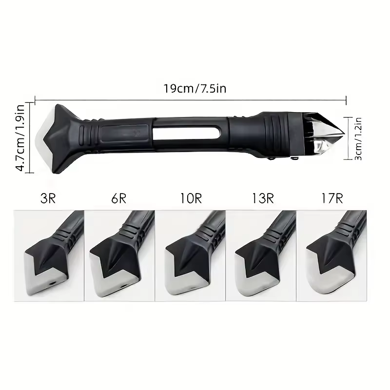 Raclette grattoir en Silicone, dissolvant de colle, couteau, Angle de calfeutrage, truelle de fissure de beauté, Kit de grattoir à coulis 5 en 1 multifonctionnel pour la maison