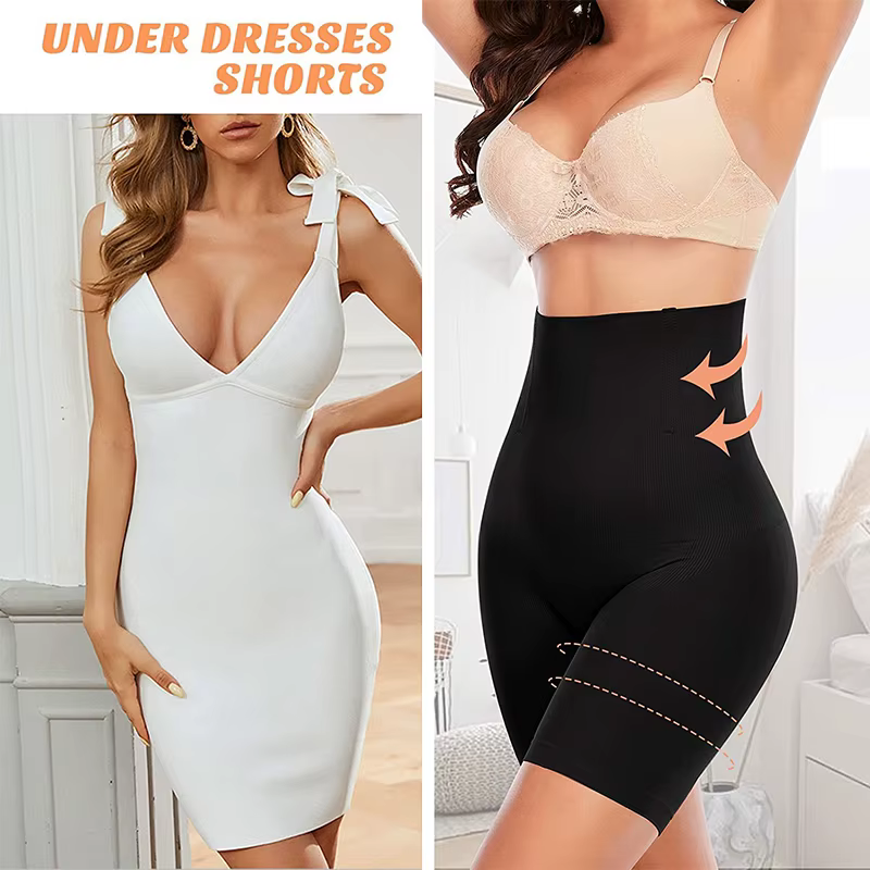 Femmes Shapewear taille haute Shorts ventre minceur corps Shaper