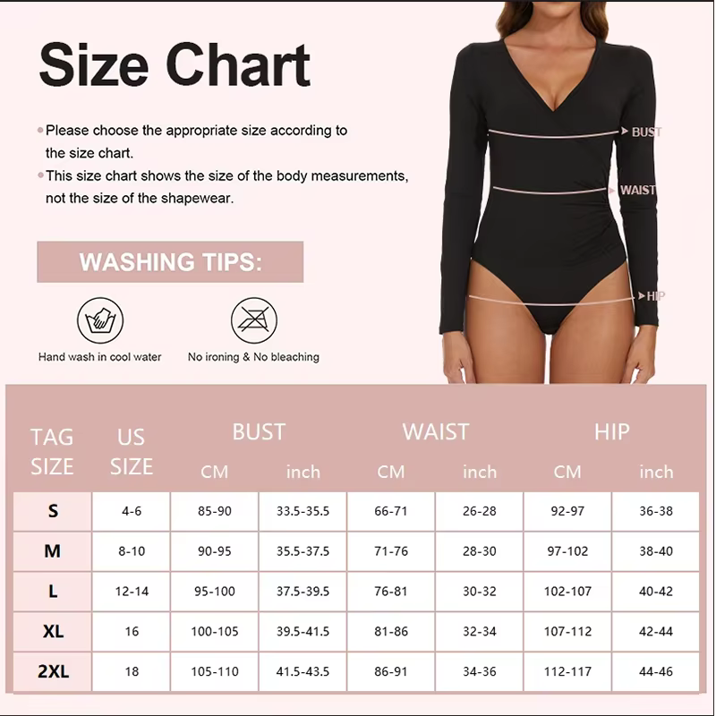 Vêtements modelants à manches longues pour femmes