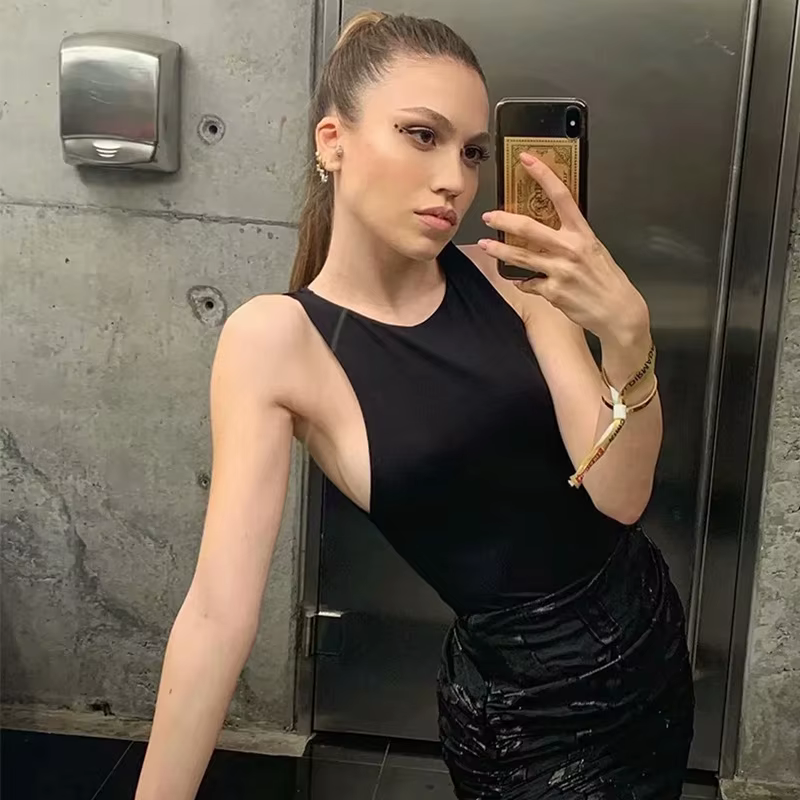 Body Sexy sans manches pour femmes