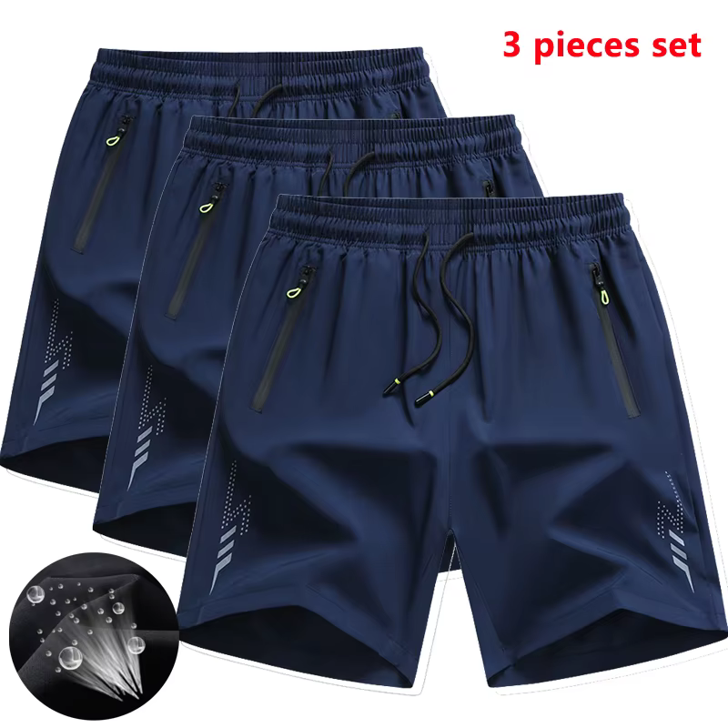 3 pièces nouveaux Shorts de course hommes Shorts de sport de gymnastique séchage rapide entraînement Fitness Jogging pantalons courts homme été Board Shorts
