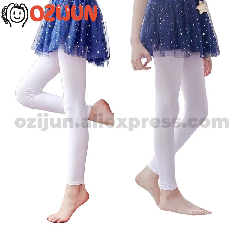 Collants sans pieds en nylon 90D pour filles