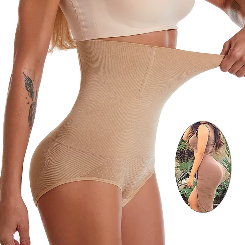 Sans couture femmes taille haute façonnage culotte respirant corps Shaper minceur ventre sous-vêtements dames Corset