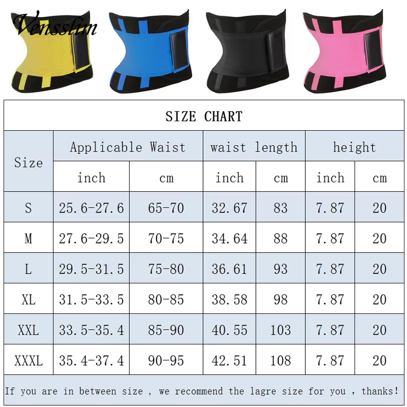 Vensslim femmes Sauna sueur ventre tondeuse ceinture taille formateur minceur corps Shaper Corset entraînement