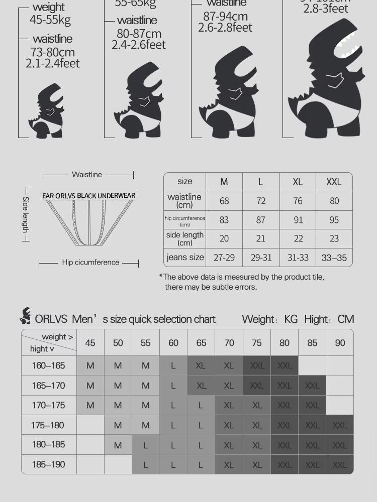 ORLVS slips caractère positif et négatif hommes caleçon indépendant Codpiece Anti-ourlet respirant doux ajustement mâle pantalon