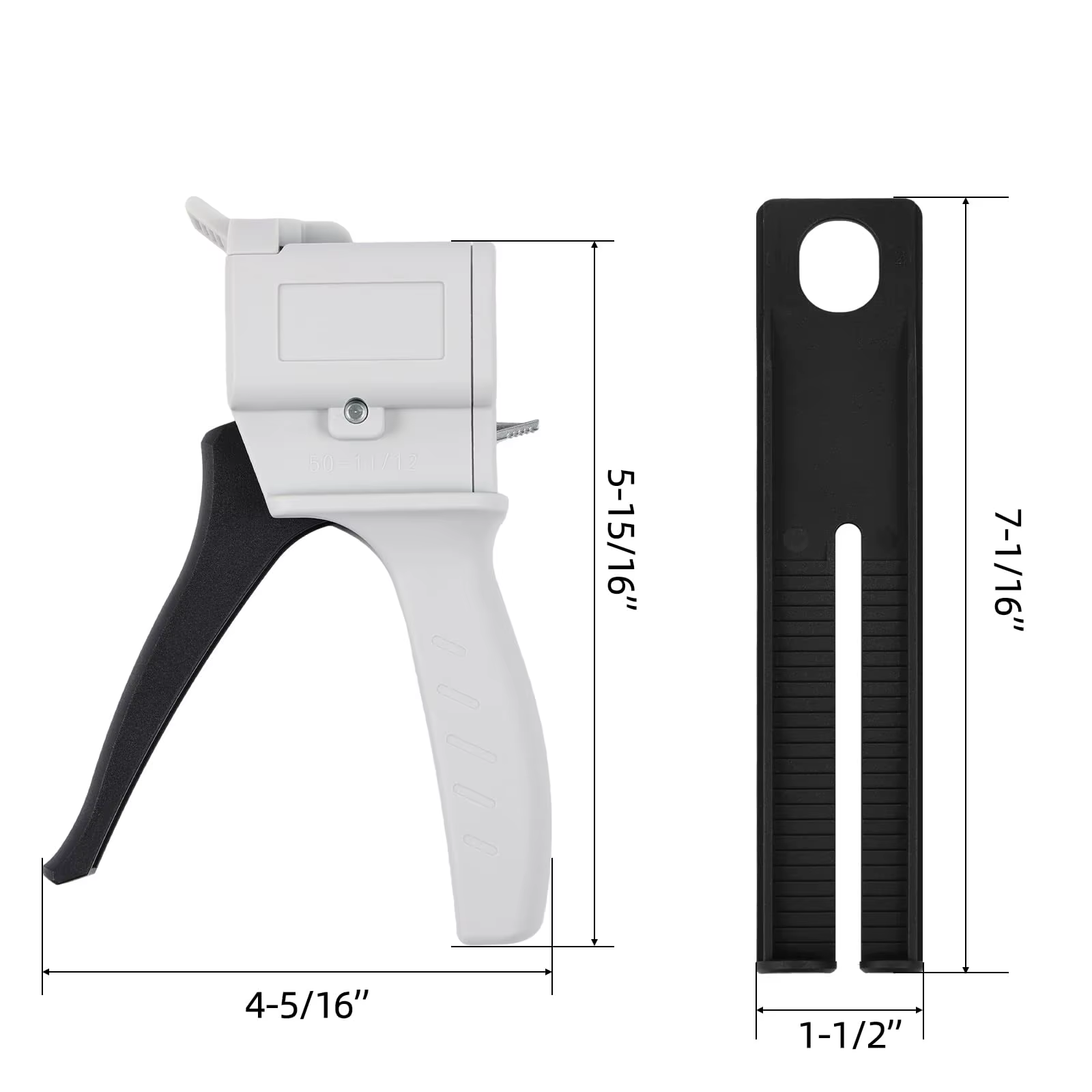 Pistolet à colle époxy bicomposant AB 50 ml, distributeur manuel 1:1 2:1 4:1 10:1, applicateur de mastic à pression, pistolet de calfeutrage adhésif