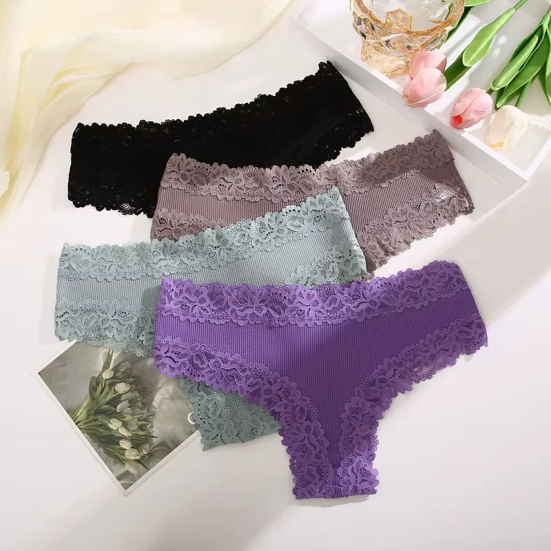 Culotte brésilienne sexy en dentelle pour femmes