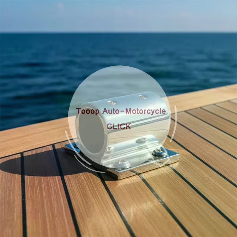 Base de poteau carrée en acier inoxydable robuste 20mm 22mm 25mm pour fixation sécurisée de garde-corps de bateau et de pont, durable