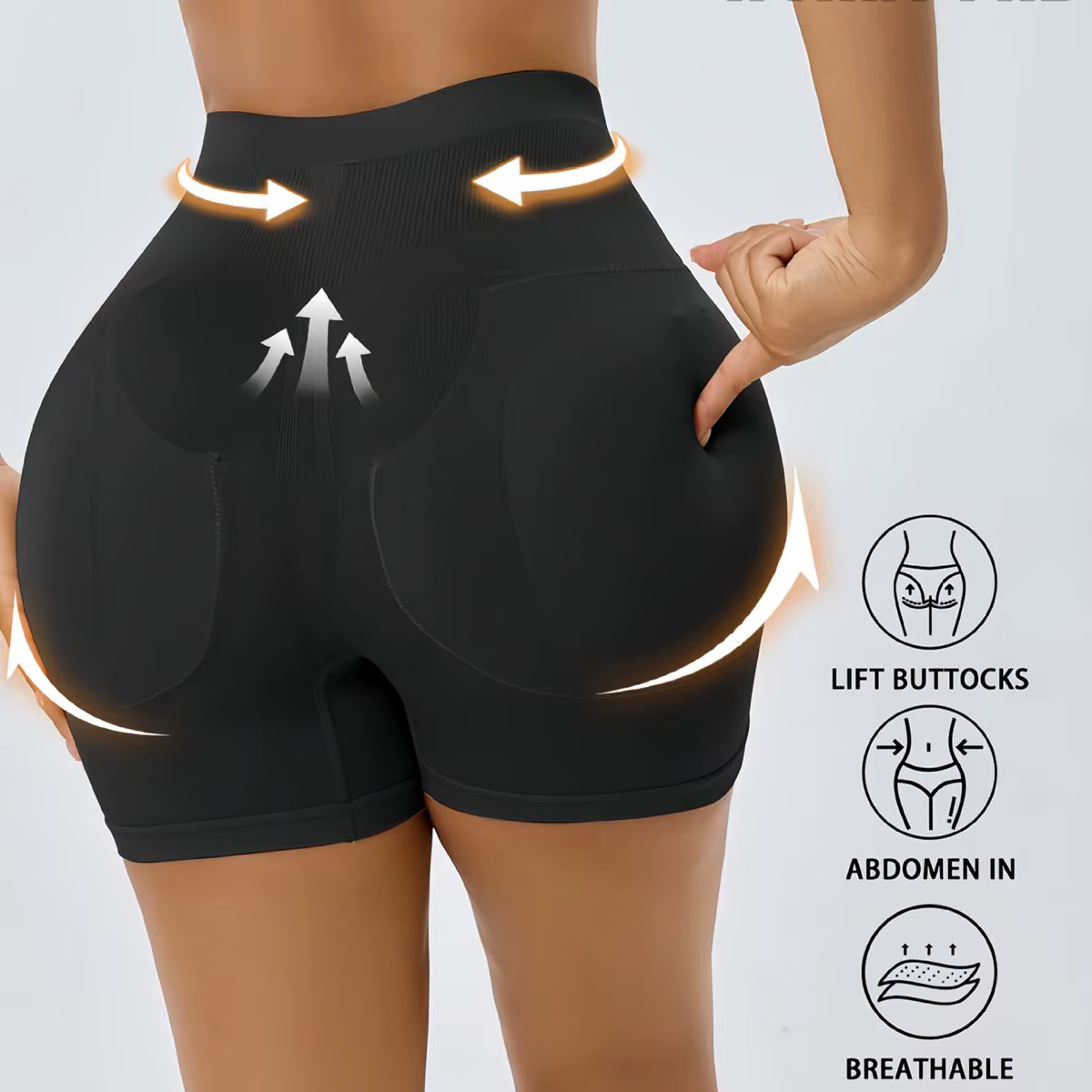 Flarixa Culotte gainante rehausse-fesses pour femme avec coussinets amovibles