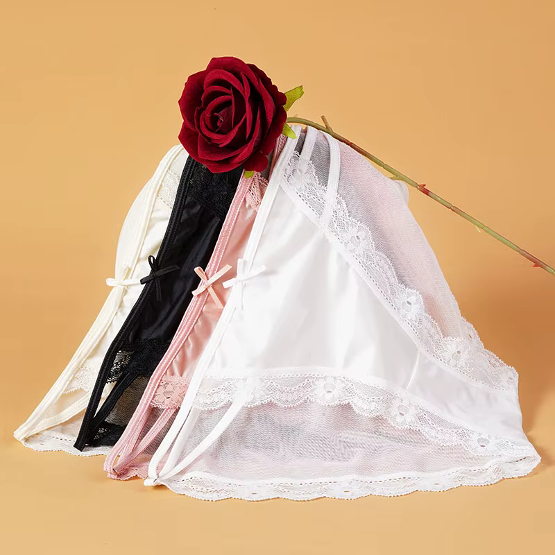 InjUnderwear-Culotte en dentelle souple pour femme
