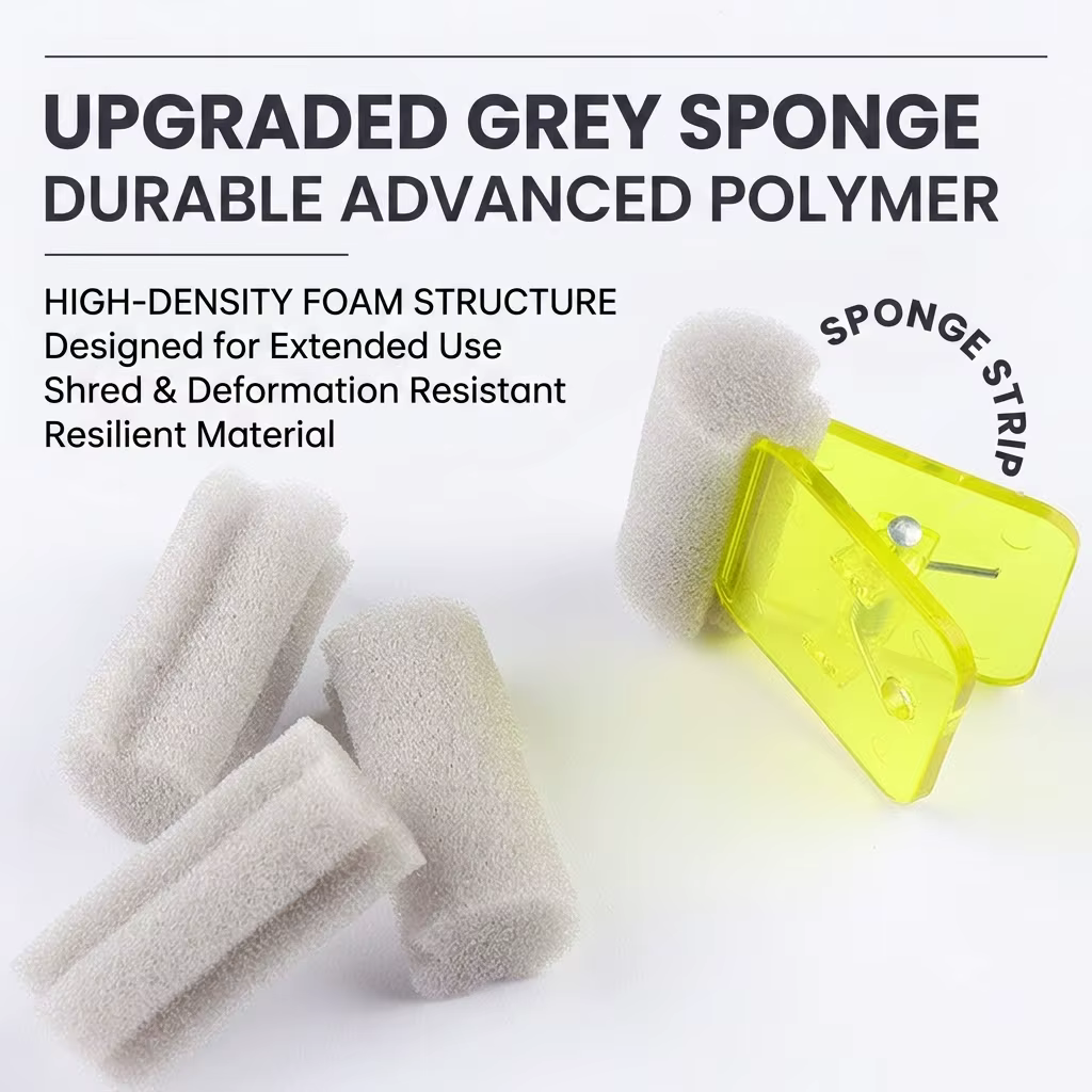 Lot de 15 bandes d'éponge adhésives inorganiques pour raquettes de tennis de table, durables, non pelucheuses, en coton, pour adhésion du caoutchouc