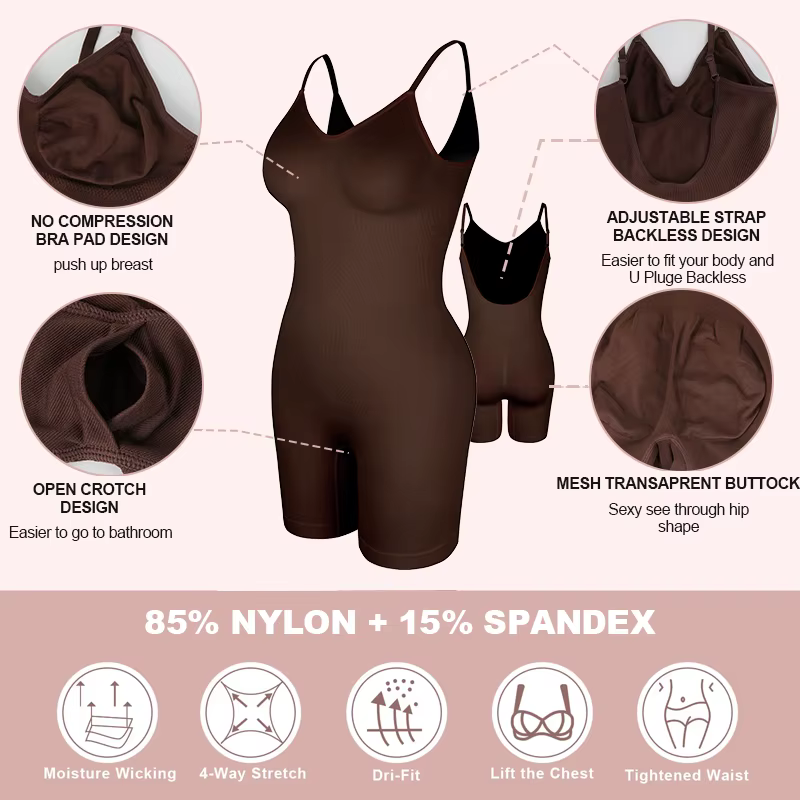 Dos bas nouveau Body Shapewear femmes maille bout