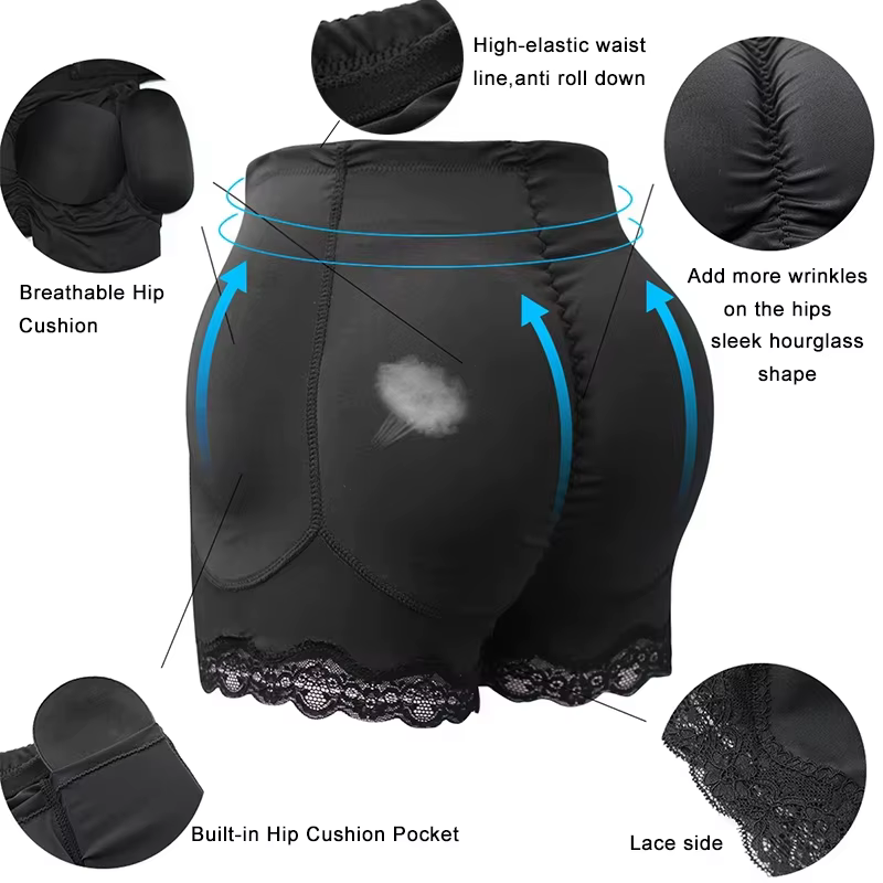 Sous-vêtements modelants avec coussinets de hanches