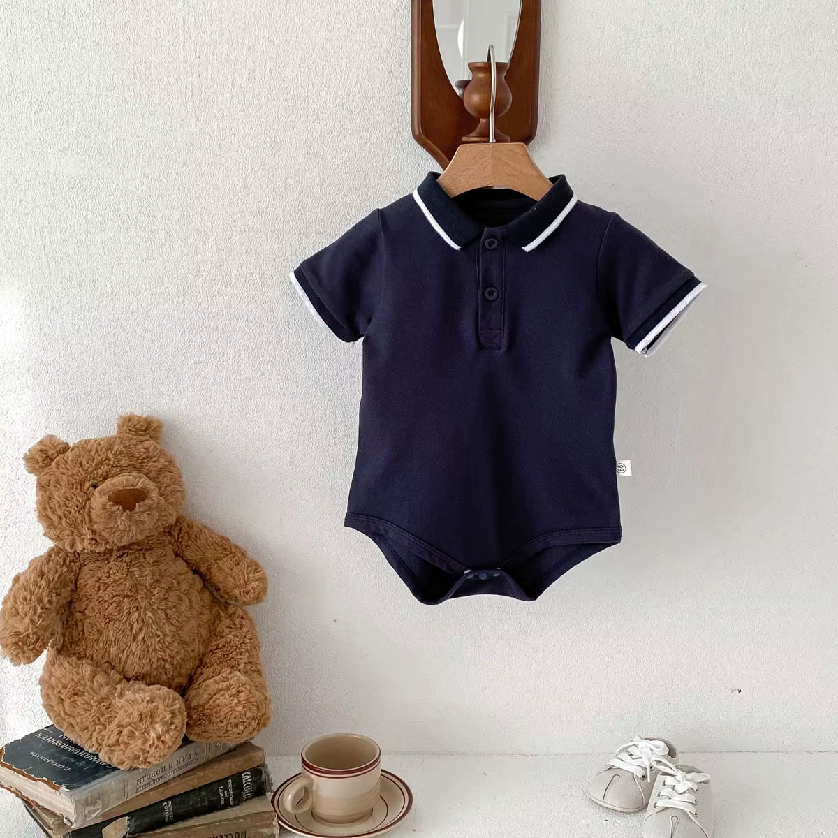 Combinaison de batterie d'été pour garçons, vêtements de style bébé, 0-24 mois