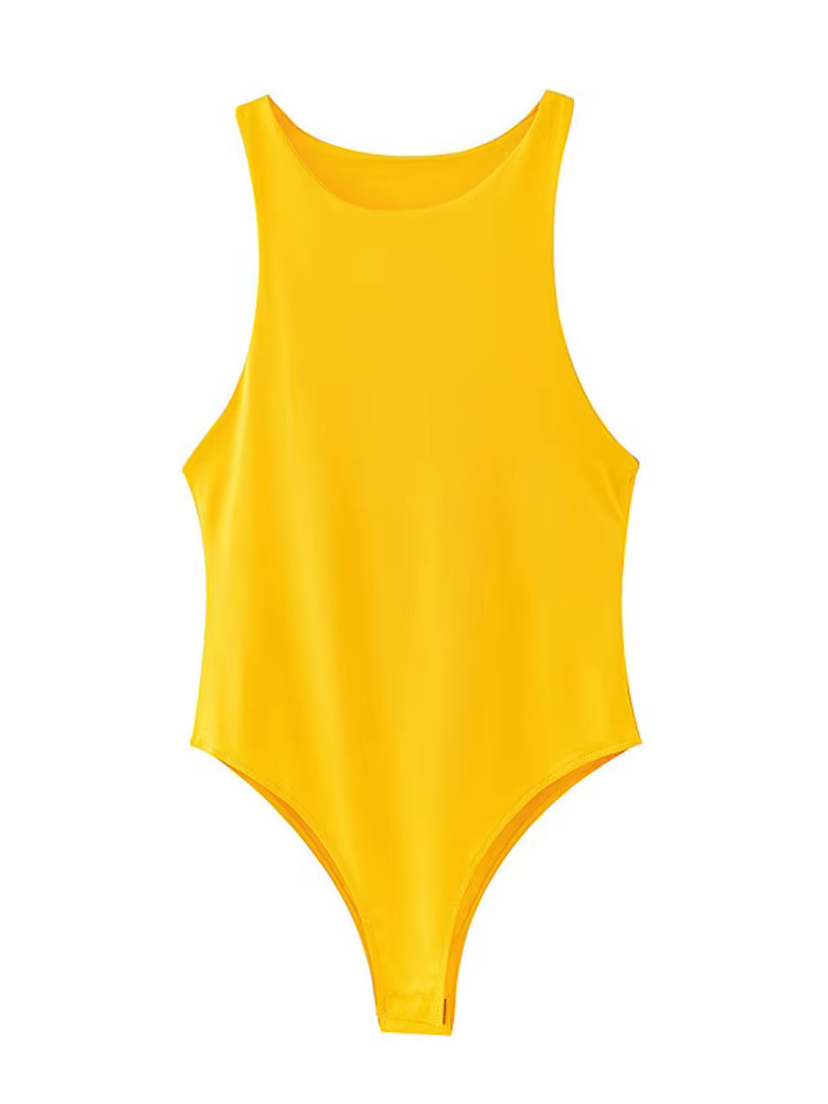Été solide sexy moulante femmes body femme 4 couleur vert mince