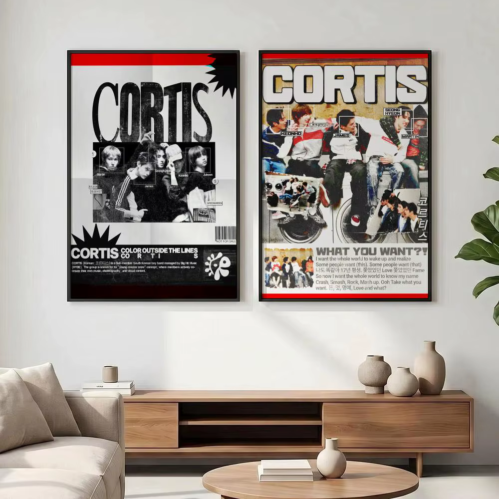 Affiche de marque C-CORTIS, art HD, imperméable, mur autocollant, décoration de la maison (salon, chambre, bar), esthétique
