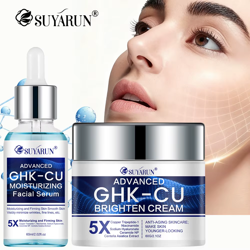 Crème et sérum SUYARUN GHK-CU - Hydratant facial anti-âge, raffermissant et hydratant pour tous les types de peau, adapté aux femmes.