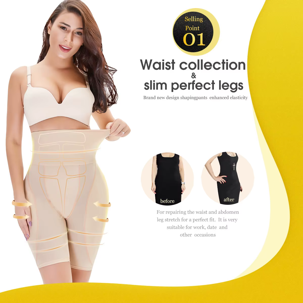Hip Shapewear culottes femmes bout