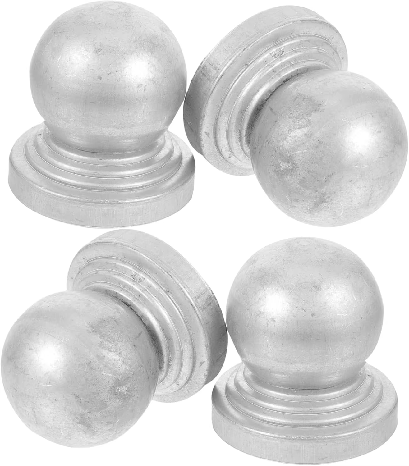 Capuchons de poteau en acier galvanisé, 8 pièces, pour poteaux de garde-corps carrés et ronds