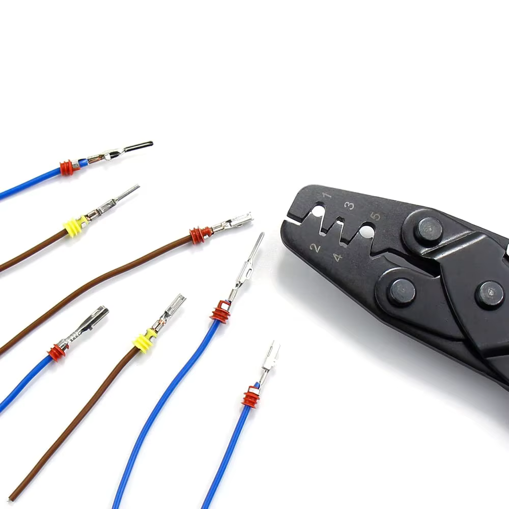 Borne de fil électrique de voiture 1/1, 5/1,8/2,2/2,8/3,5mm, connecteur électrique automatique, retrait de prise Non isolé, broches à sertir mâles et femelles