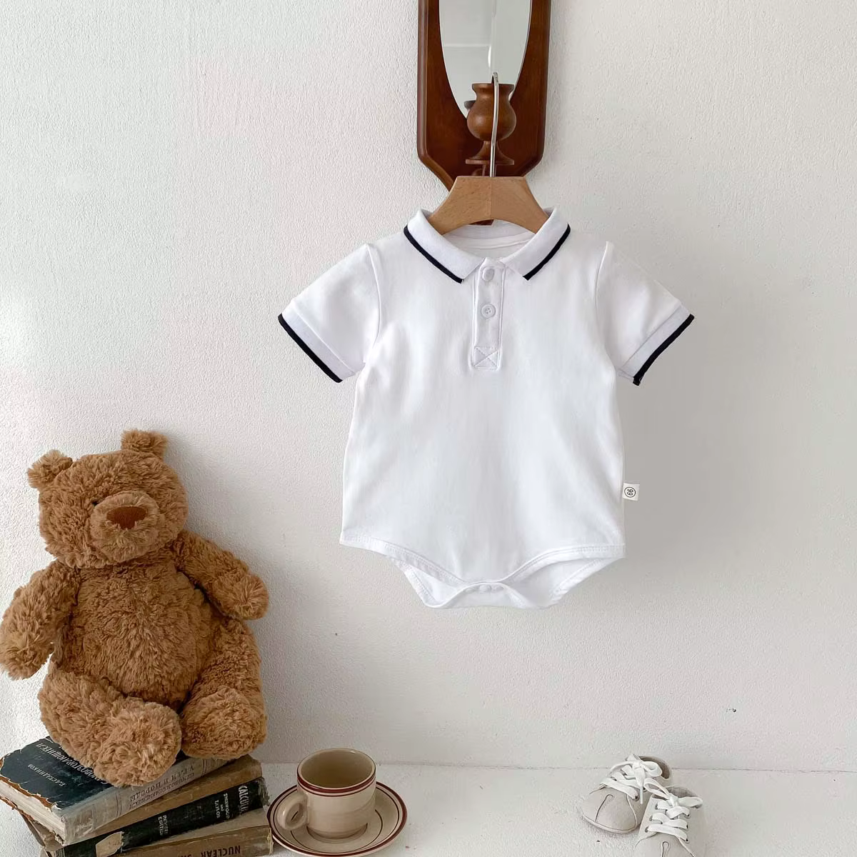 Combinaison de batterie d'été pour garçons, vêtements de style bébé, 0-24 mois