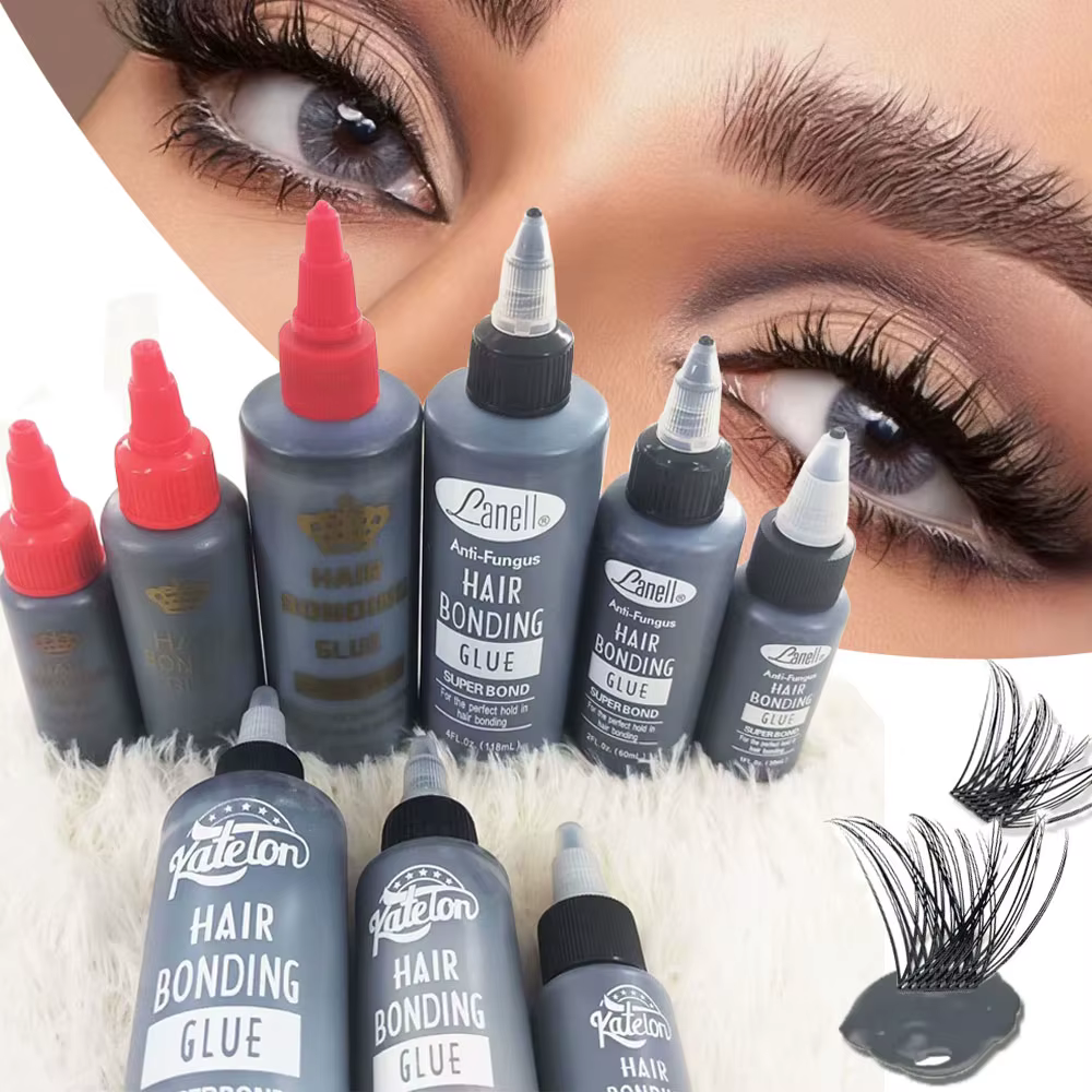 Colle adhésive pour extensions de cils 1/2/4oz, colle à forte tenue, colle imperméable pour cils, colle invisible professionnelle, séchage rapide