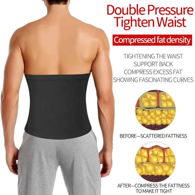 Hommes taille contrôle ceinture Shapewear Corset sueur ventre entraînement Sauna Thermo