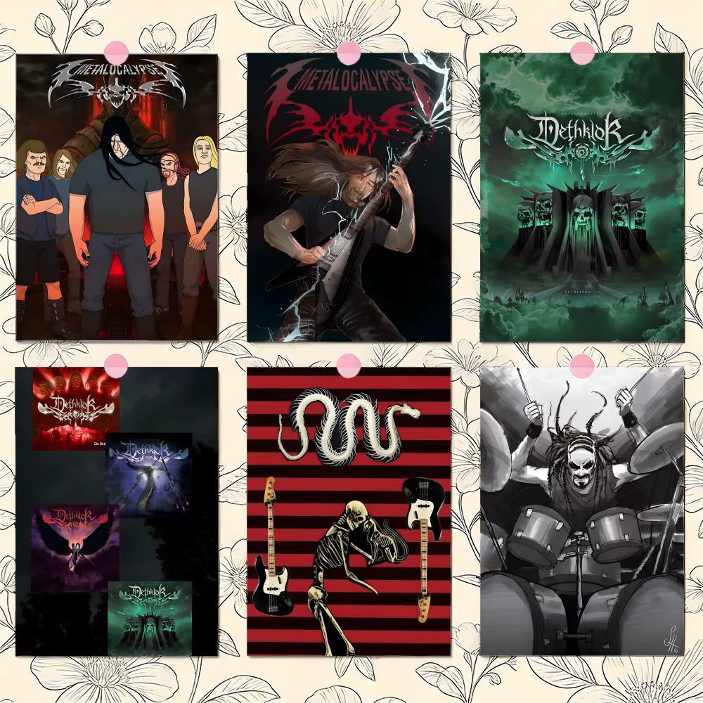 Affiche M-M-Metalocalypse en PP de qualité supérieure, autocollant mural, à décoller et à coller, impression HD, décoration intérieure imperméable