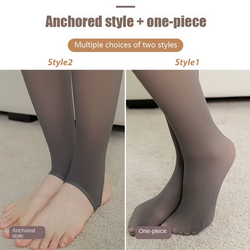 Collants femmes hiver translucide polaire Leggings chauds Push Up élasticité bas thermiques femme velours mince épaissir