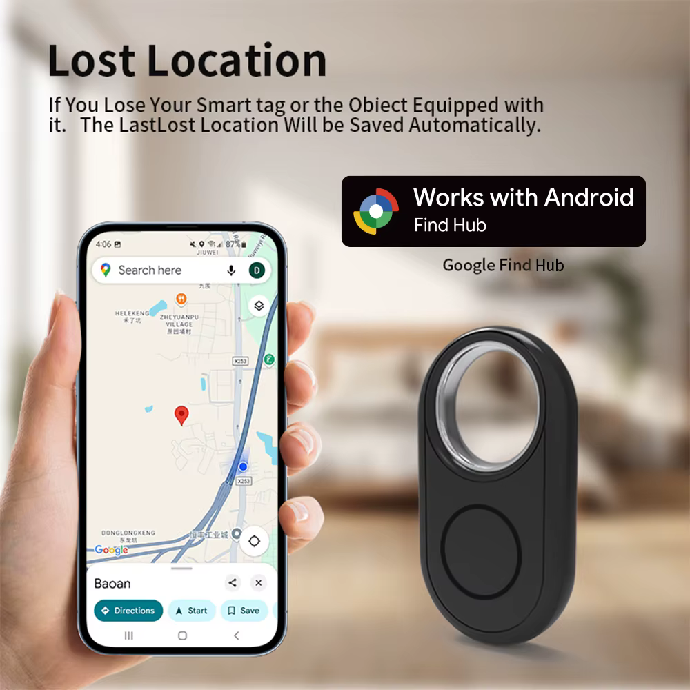 Traceur de localisation pour Pixel Xiaomi Android GMS compatible avec Google Find Hub, localisateur, recherche mondiale, réseau anti-perte, balise intelligente