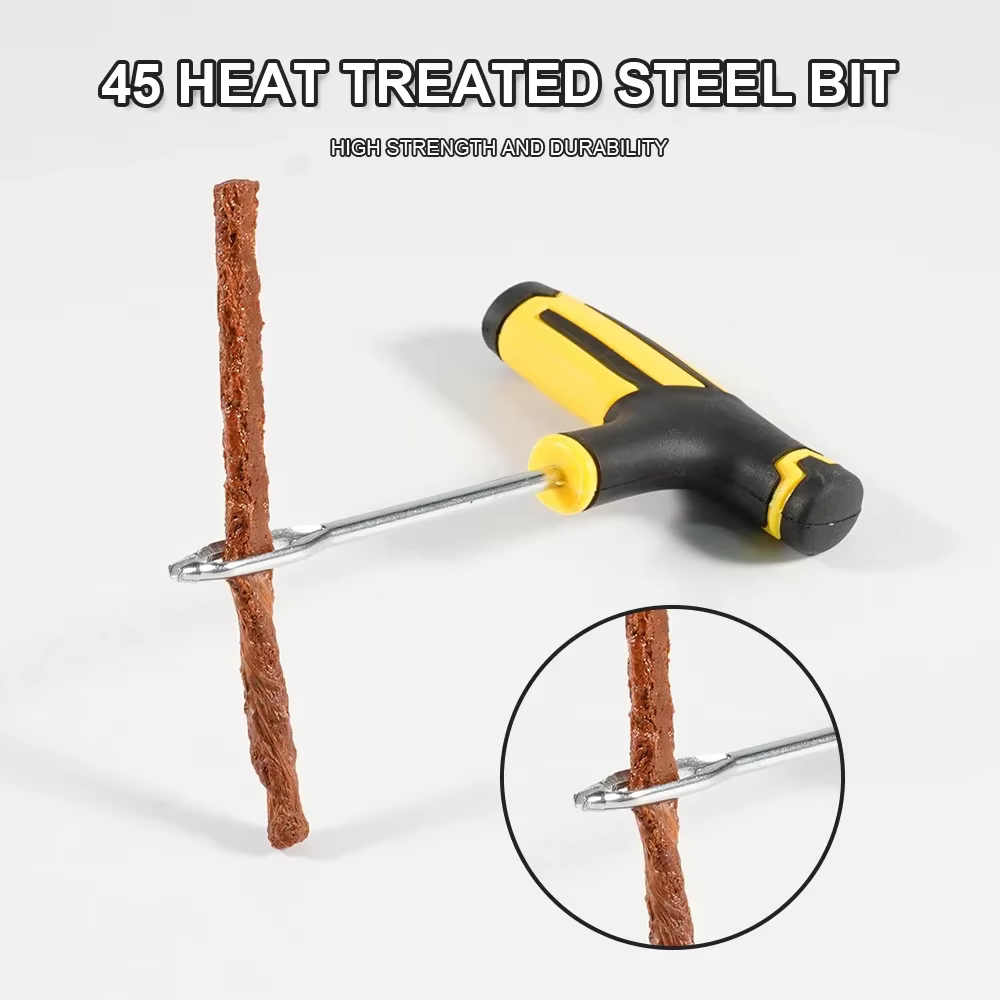 Bandes de réparation de pneus, joints de colle en caoutchouc sans chambre à air pour voiture moto, Kit de crevaison de pneus, mèches, vers, outils, accessoires Amagi