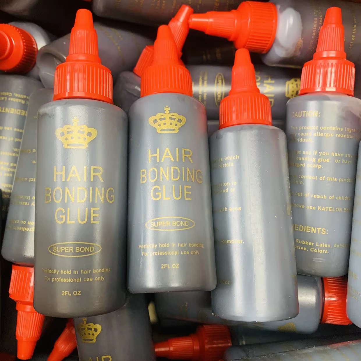 Colle de tissage de cheveux noirs, Anti-champignon imperméable, Super liaison pour une tenue parfaite dans la colle de dentelle