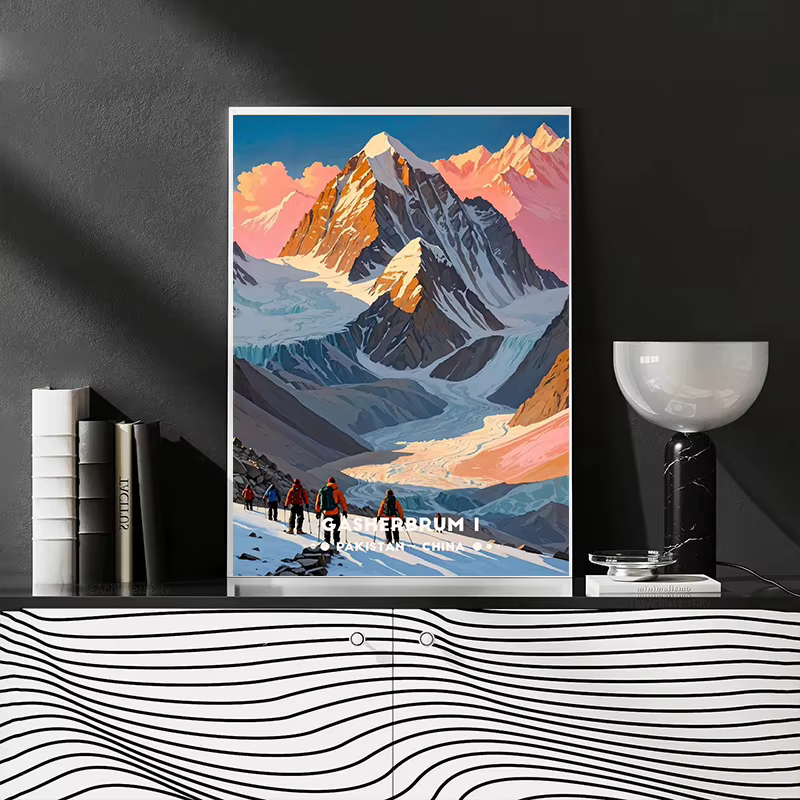 Classiques célèbre Lhotse Makalu large pic affiche superbe montagne Art affiche impression toile peinture mur Art Pictur décor à la maison