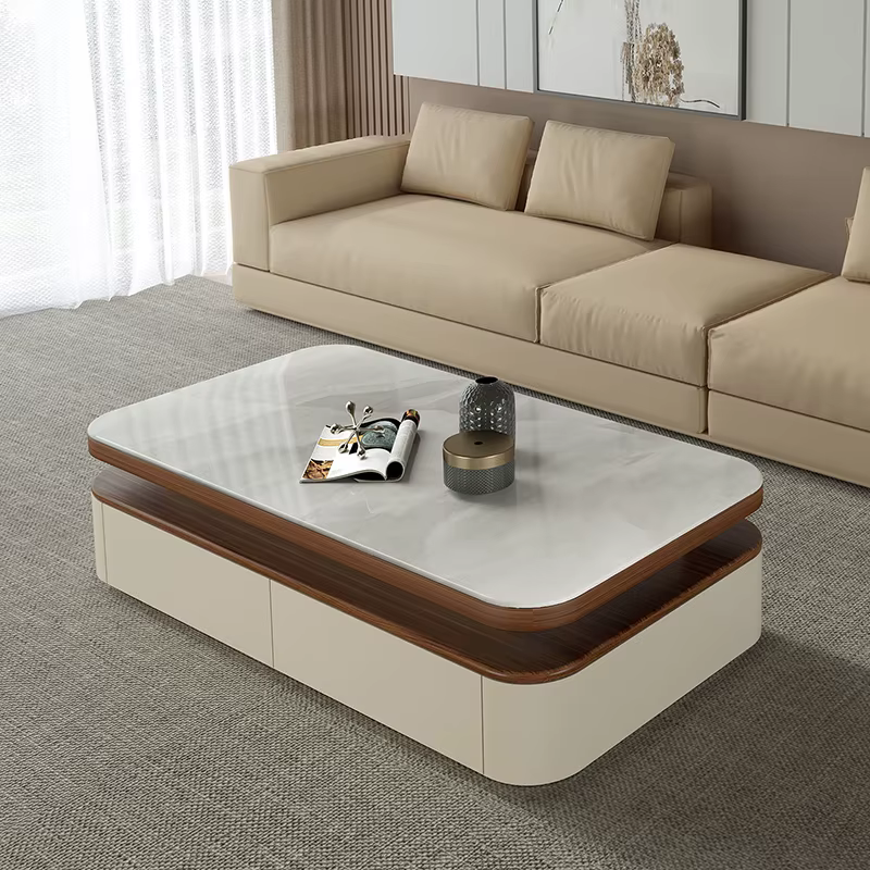 Table basse Design esthétique peu encombrante Tables basses De luxe minimalistes rangement moderne Mesa De Centro meubles De salon