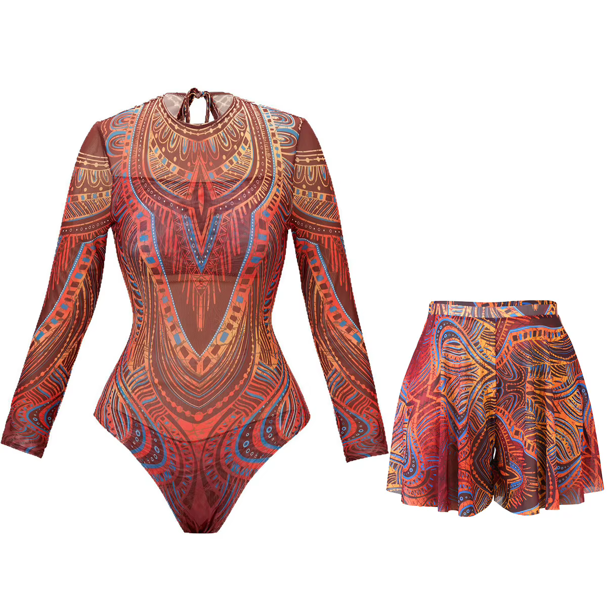 2 pièces ensembles maillot de bain et Shorts femmes été à manches longues maillot de bain ensemble Bikini plage couvrir maillot de bain Куwlьни