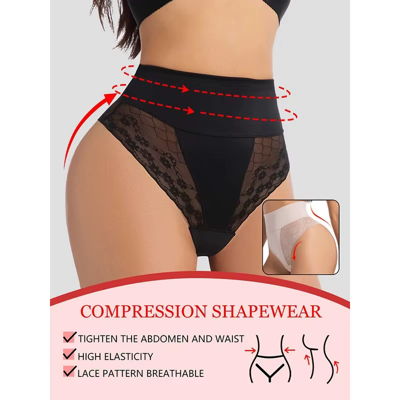 Culotte gainante string taille haute pour femme