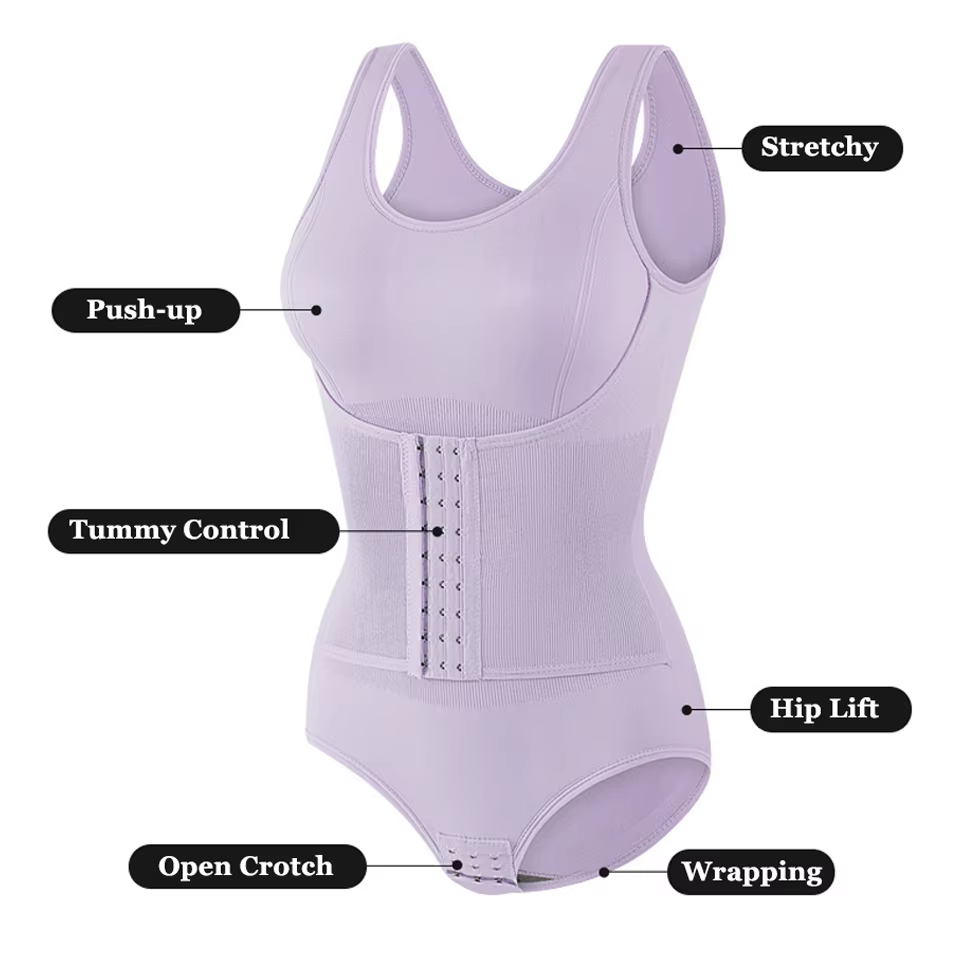 2025 nouveau Body Shapewear avec ceinture à glissière femmes ventre contrôle Fajas corps Shaper taille formateur minceur Cincher hauts Corset