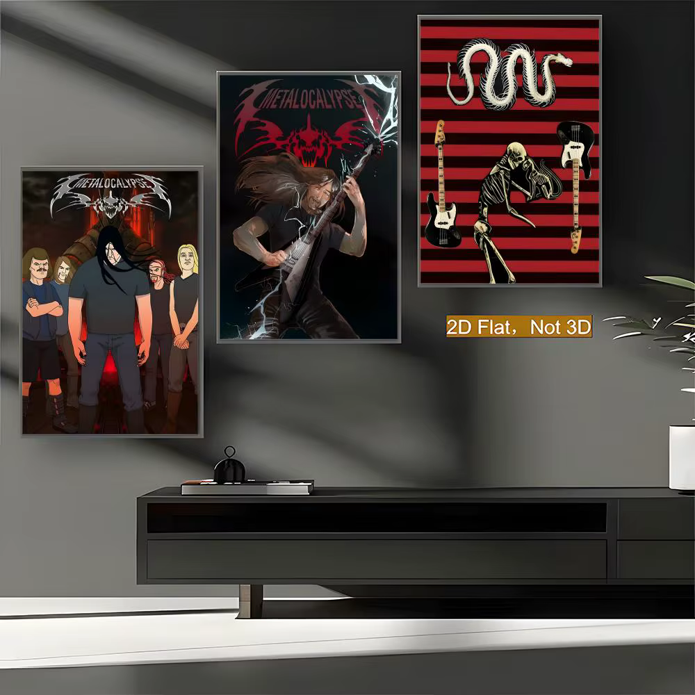 Affiche M-M-Metalocalypse en PP de qualité supérieure, autocollant mural, à décoller et à coller, impression HD, décoration intérieure imperméable