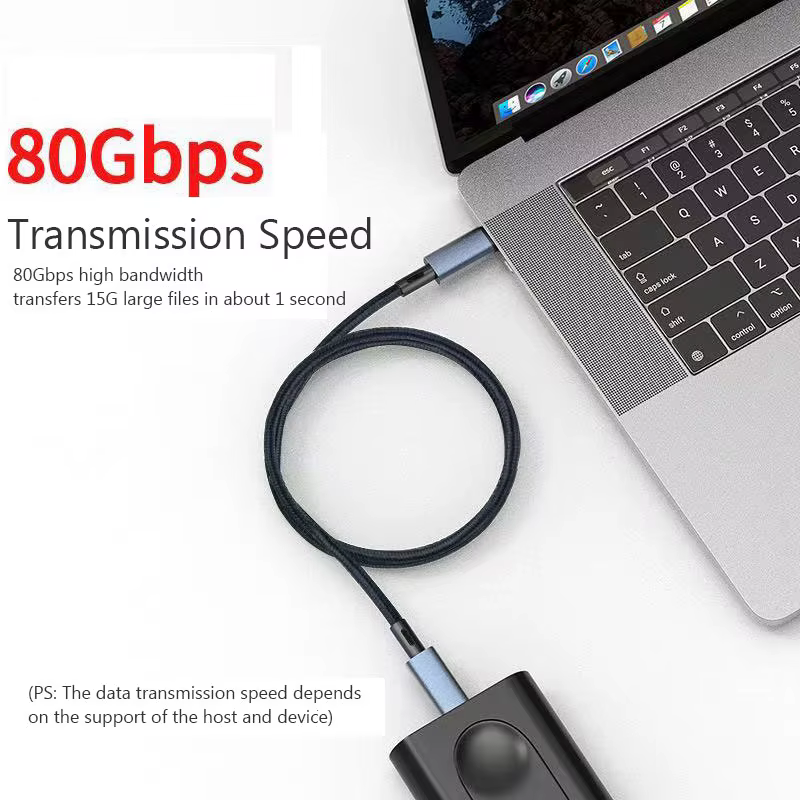 Câble USB 5 80Gbps 240W 8K 60Hz pour Thunderbolt 5 Type C charge rapide Thunderbolt3 USB 5.0 câble de transfert de données USB C à C