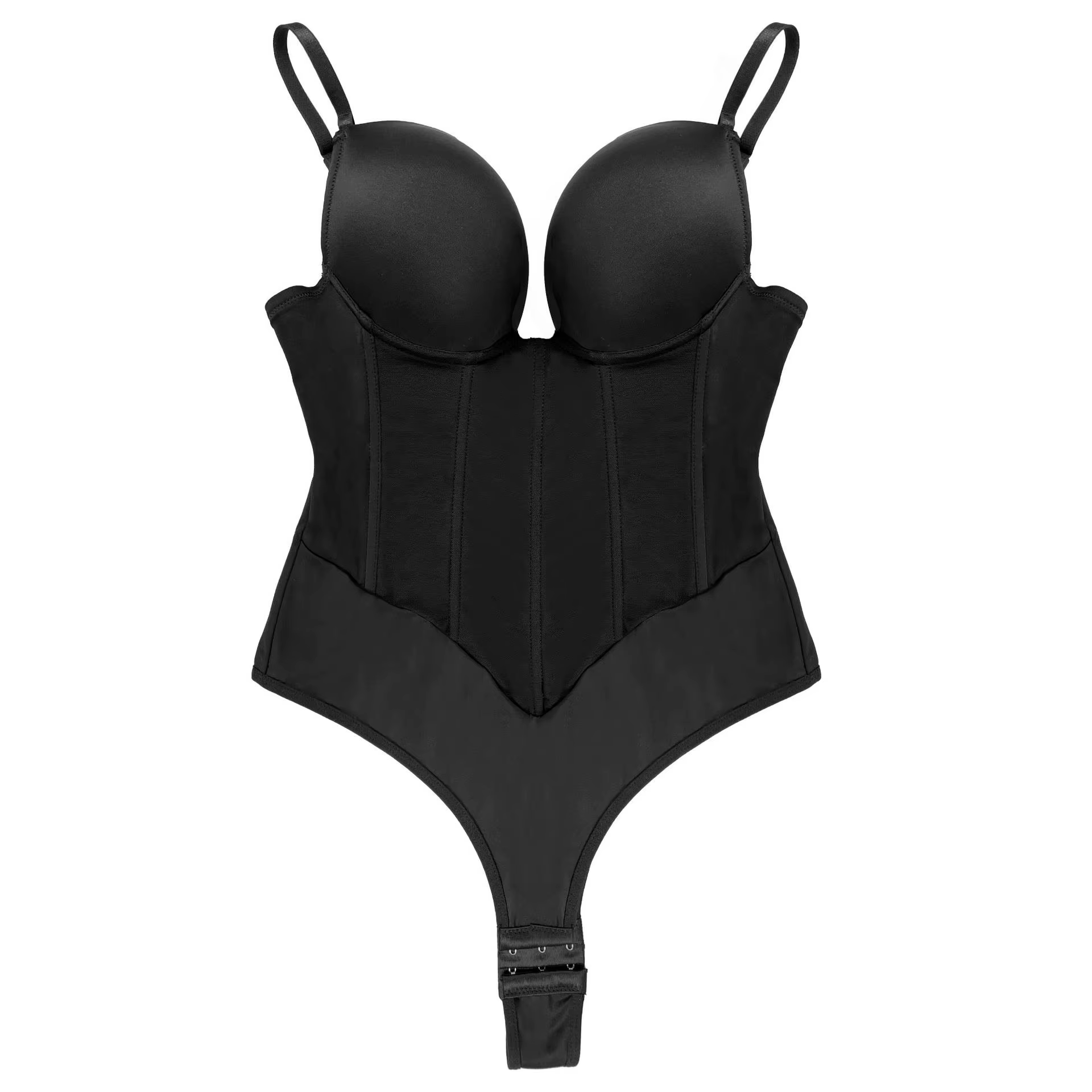 Body cou femmes Corsets Shapewear amovible résille extensible décontracté Club licou taille moyenne moulante doux dos ouvert trajet