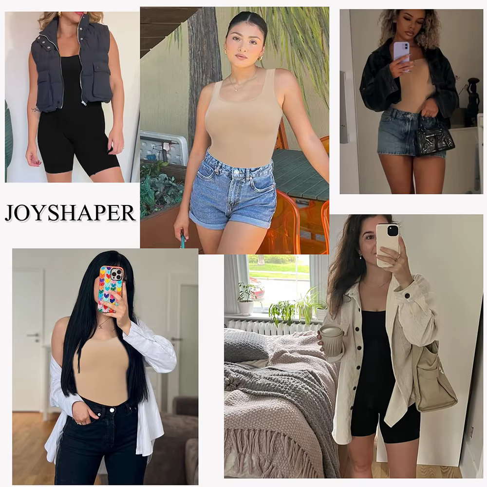 TUNIControl-Short Modelant le Corps à Bretelles Larges pour Femme