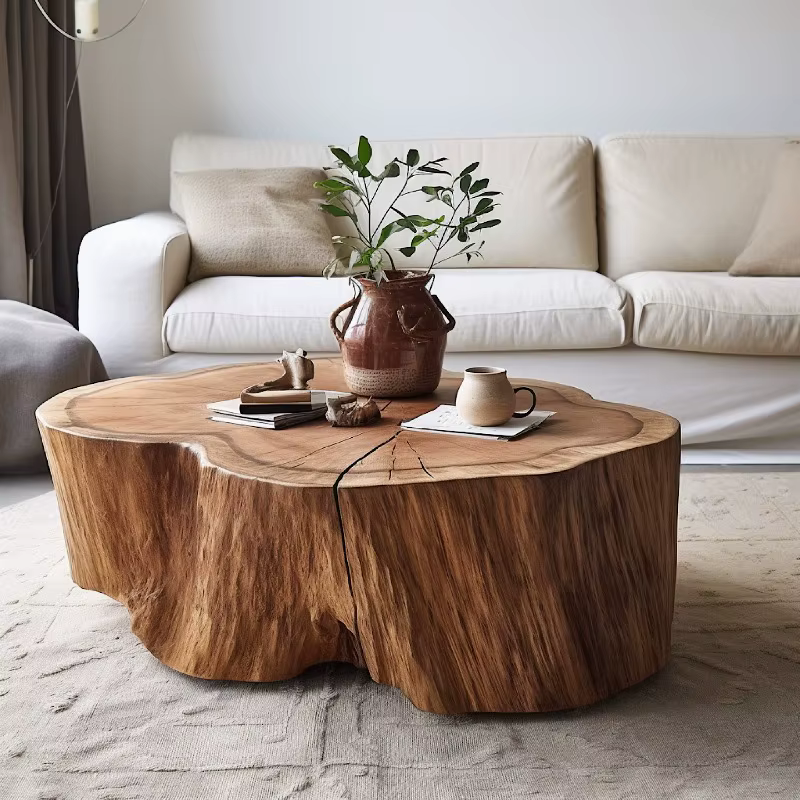 Table basse minimaliste unique, esthétique, gain de place, pour salon, table basse de luxe, table de service, mobilier de patio